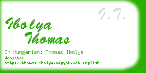 ibolya thomas business card